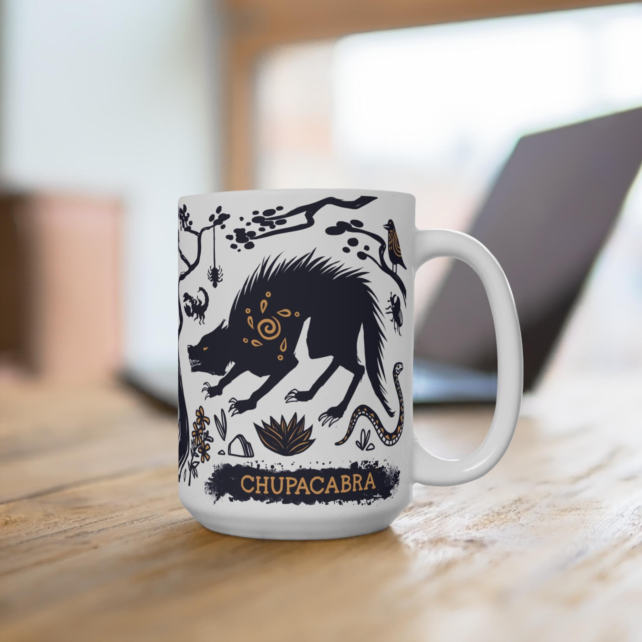 Chupacabra Mug with a Folklore Cryptid