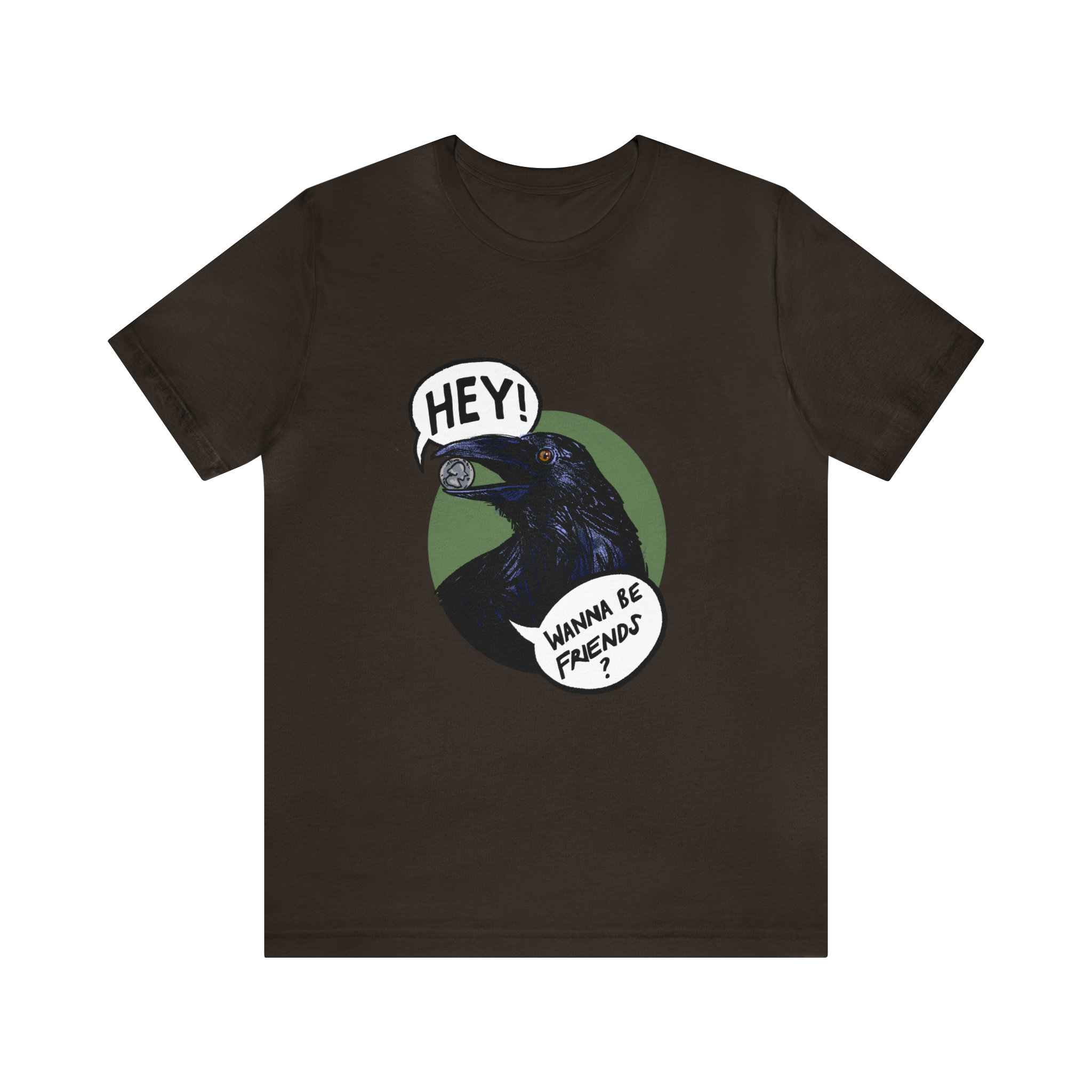 Friendly Raven Brings You a Gift T-shirt