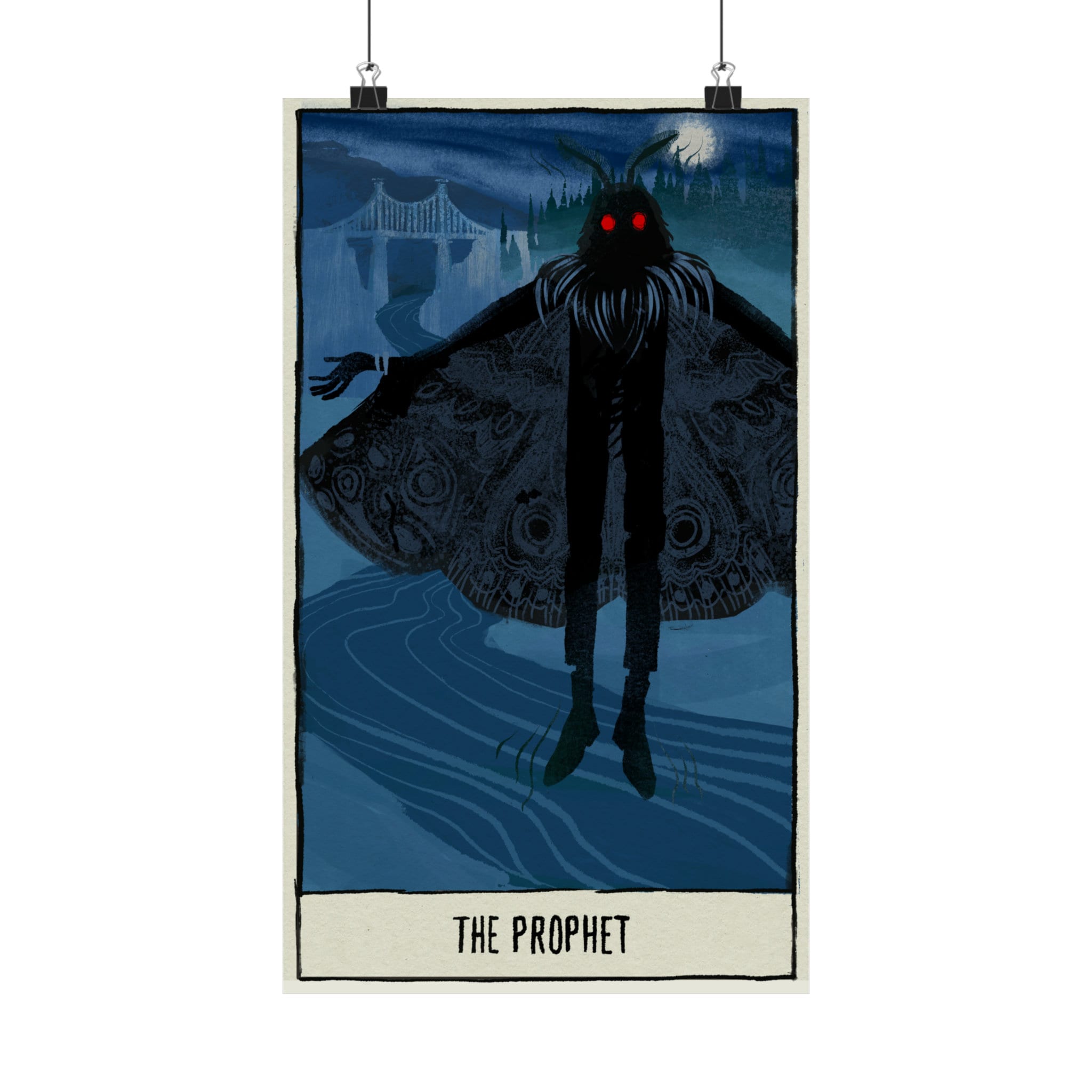 Mothman Tarot Poster the Prophet Spooky