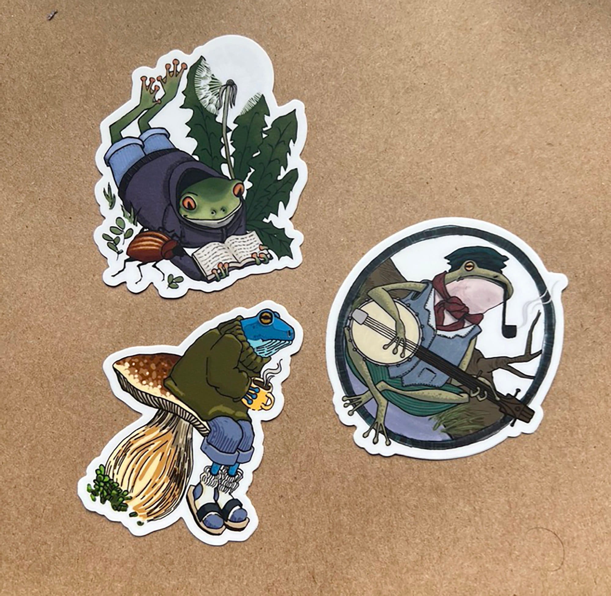 Trio of Frogs Sticker Pack